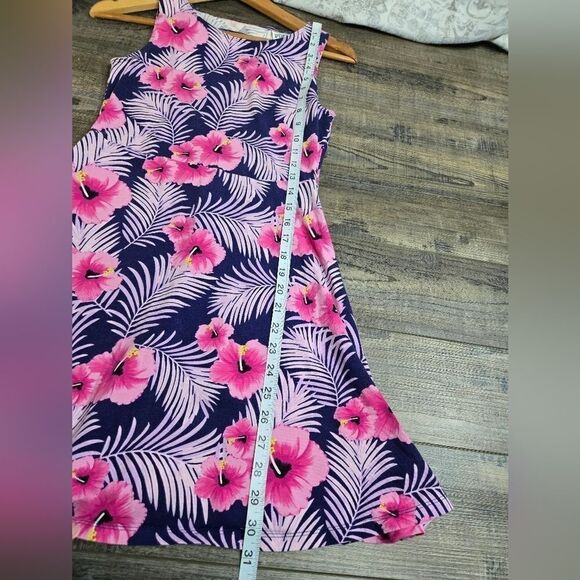 Victoria's Secret Pink Floral Palm Leaf Open Back A-Line Mini Skater Dress small - Picture 6 of 9